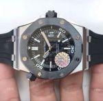JF Swiss Replica Audemars Piguet Diver's SS Black Bezel Watch - 3120 Movement